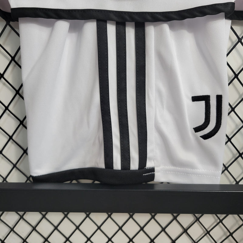 Kit Infantil Juventus Away 23/24 Adidas Unissex - Branca