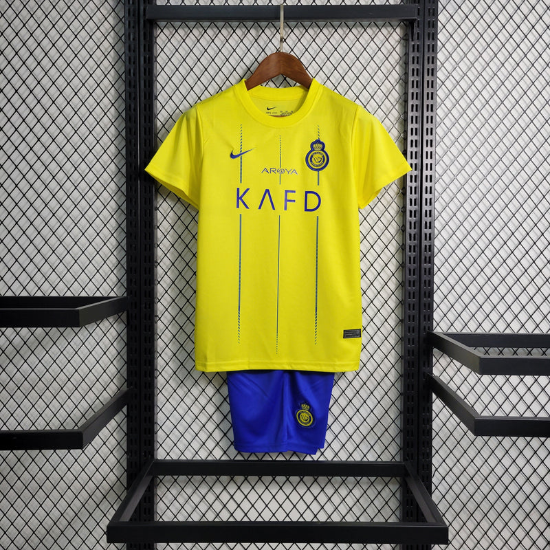 Kit Infantil Al Nassr Home 23/24 Nike Unissex - Amarela