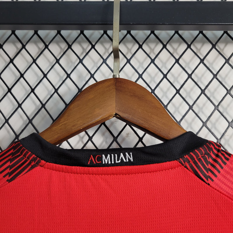 Kit Infantil Milan Home 23/24 Unissex Puma - Vermelho e Preto