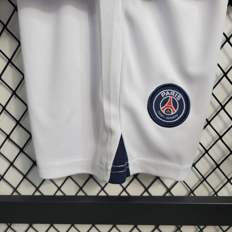 Kit Infantil PSG Away 23/24 Unissex Jordan  - Branca