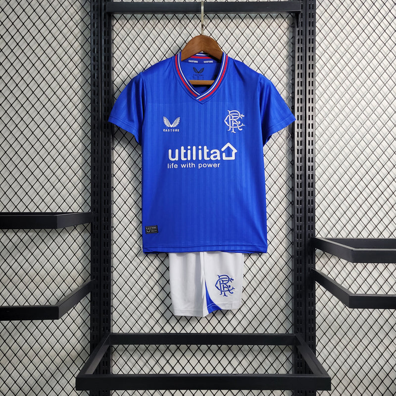 Kit Infantil Rangers Home 23/24 Unissex Castore - Azul