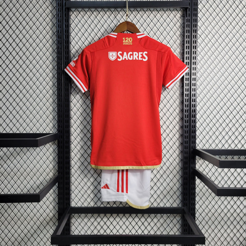 Kit Infantil Benfica Home 23/24 Adidas Unissex - Vermelha