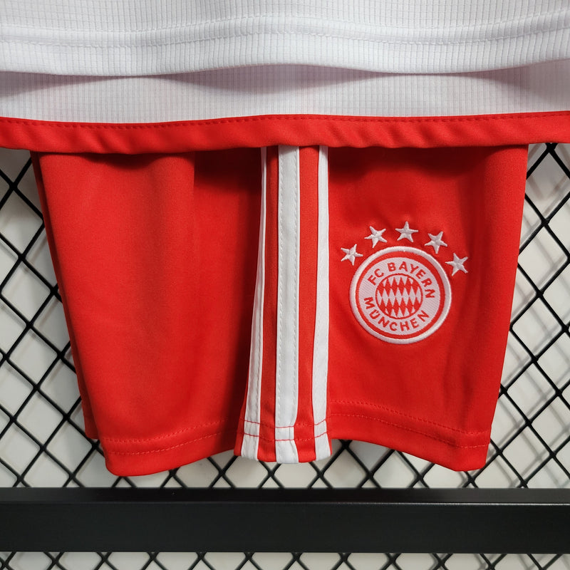 Kit Infantil Bayern München Home 23/24 Adidas Unissex - Branco