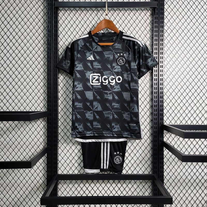 Kit Infantil Ajax Third 23/24 Adidas Unissex - Preto