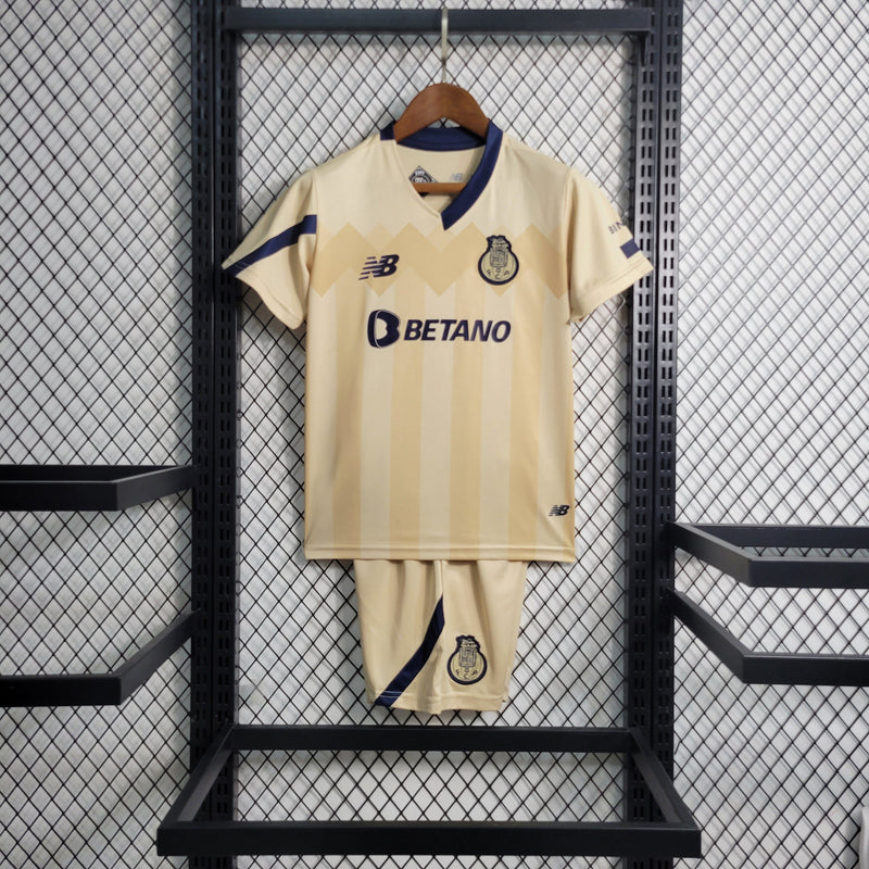 Kit Infantil Porto Away 23/24 Unissex NB - Bege