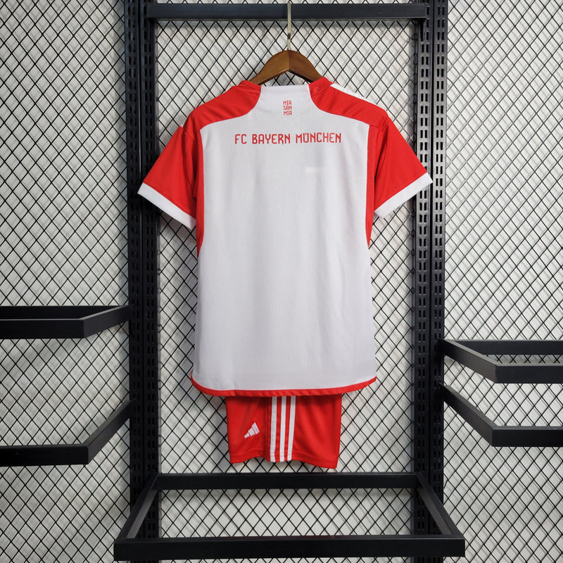 Kit Infantil Bayern München Home 23/24 Adidas Unissex - Branco