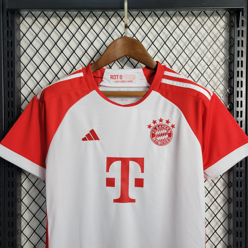 Kit Infantil Bayern München Home 23/24 Adidas Unissex - Branco